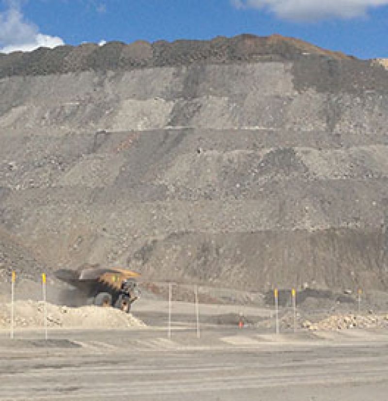 Image of a truck on mining site